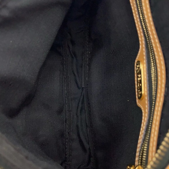 Auth Fendi  Pequin Striped Canvas × Leather Beige Shoulder Bag - Picture 10 of 16